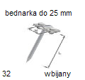 uchwyt do bednarki wbijany mały